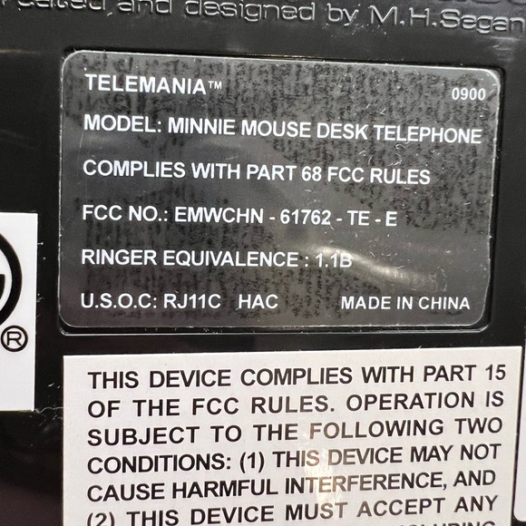 Minnie Mouse Authentic Disney talking phone ☎️ plug in Vintage,adorable WORKS! - Picture 6 of 9